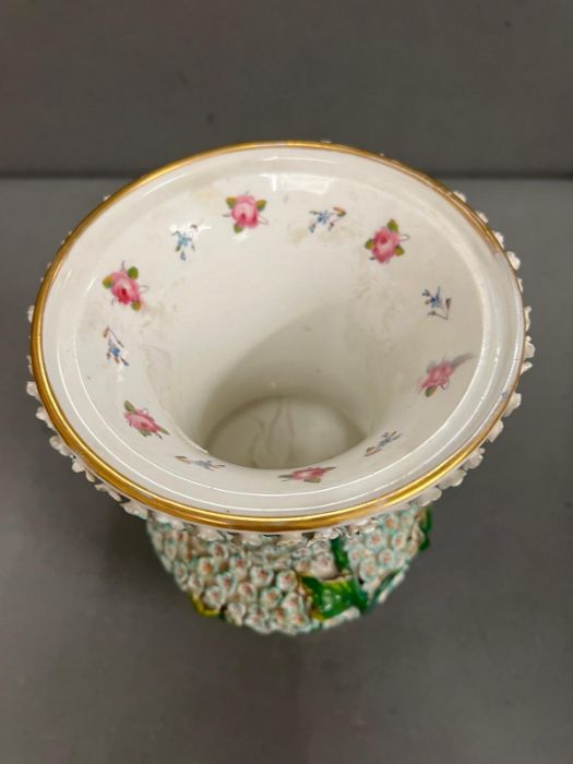 A 19th century vase in the manner of Meissen with bird decoartion. - Image 2 of 4