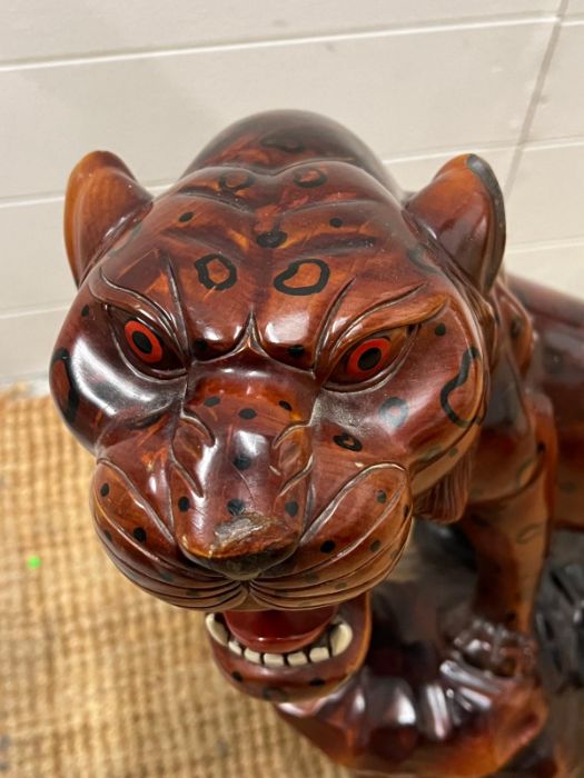 A Chinese carved prowling tiger (H60cm) AF - Image 2 of 6