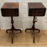 A pair of Regency small Pembroke tables (H75cm Sq28cm)