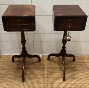 A pair of Regency small Pembroke tables (H75cm Sq28cm)