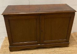 An Oak two drawer side cabinet (H64cm W100 x D36)
