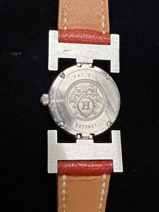 Hermès Paprika watch in stainless steel Ref: PA1.210 Circa 2000, boxed with papers - Image 5 of 9