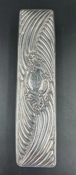 A really lovely silver topped mid Victorian dressing table tidy in excellent order. Glass base, - Image 4 of 4