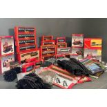 A large selection of Hornby railway ephemera to include track, buildings and rolling stock