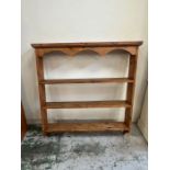 A pine farmhouse style open book shelves (H115cm W107cm D19cm)