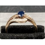 A 9ct gold gemstone ring size O1/2