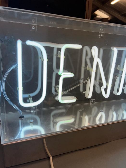 A neon "Denim" sign - Image 2 of 2