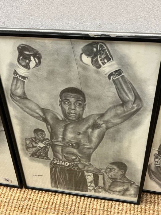 Four boxing prints by Stephen Khamis portrait artist - Image 2 of 4