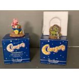 Two Robert Harrop Clangers Figurines: Tiny Clanger & The trolley and Baby Dragon