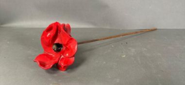 Tower of London Ceramic Poppy by Paul Cummins (All commissions from the proceeds of this sale will