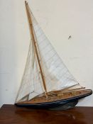 A model of a racing yacht (H84cm W62cm)