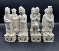 A selection of eight Chinese china figures of The Immortals.