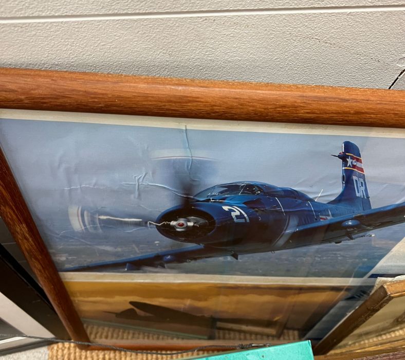 A selection of aircraft framed prints - Image 2 of 2