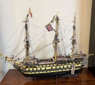 A model Galleon ship (H66cm W90cm)