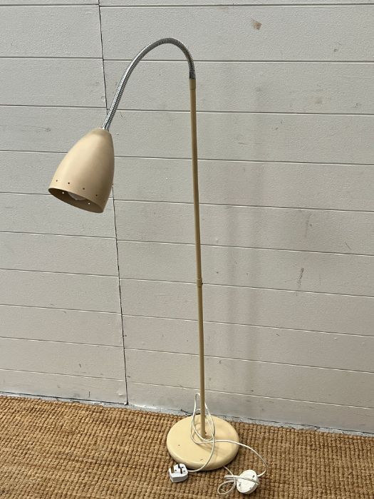 A floor standing angle poise lamp
