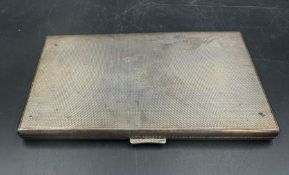 A silver cigarette case, approximately 215g, hallmarked for Birmingham 1939 by Deakin & Francis Ltd