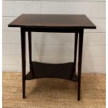 A mahogany side table with shelf under (H64cm W50cm D32cm)