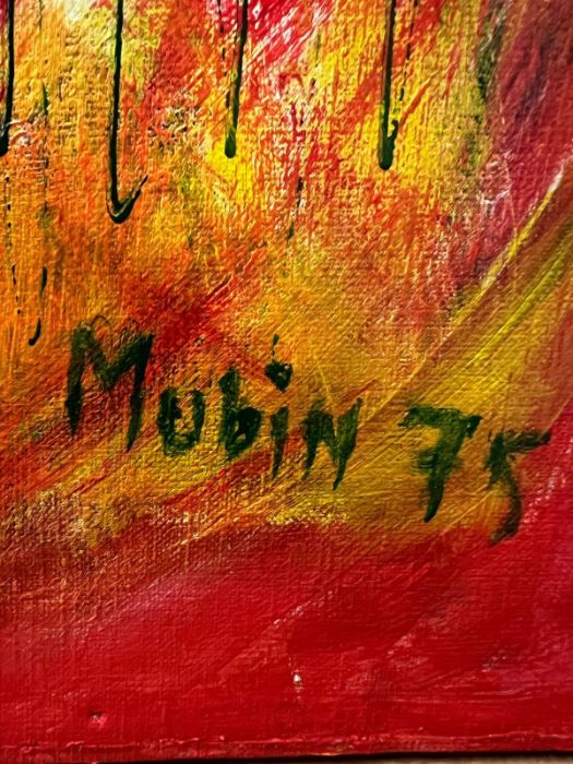 Mubin Orhon (1924-1981 Istanbul Turkey) oil on canvas 1975 signed and dated and inscribed Paris on - Image 3 of 7