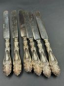 A set of six silver handled butter knives by Henry Greaves, hallmarked for Sheffield 1936