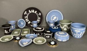 A large selection of Wedgwood Jasperware ,various colours and styles.