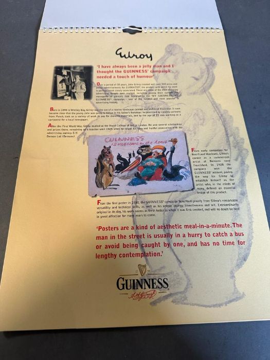 A 2002 Guinness calendar illustrated by John Gilroy - Image 6 of 6