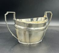 A Georgian, hallmarked for London 1800, two handled bowl, indistinct makers mark, approximate