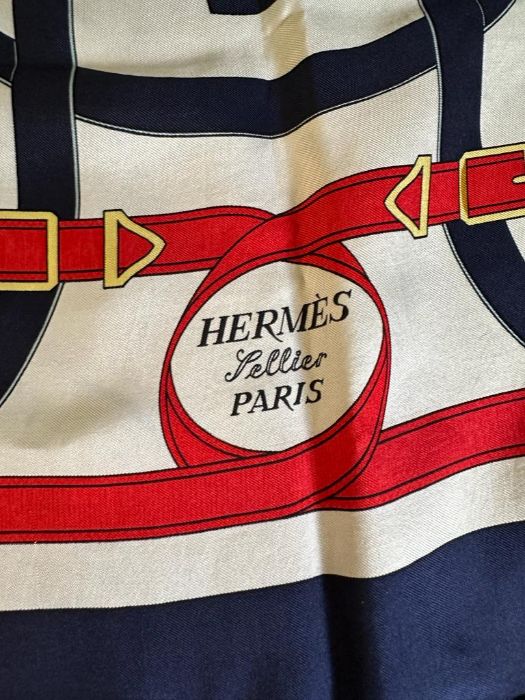 Vintage Hermes Eperon D'or silk scarf - Image 2 of 4
