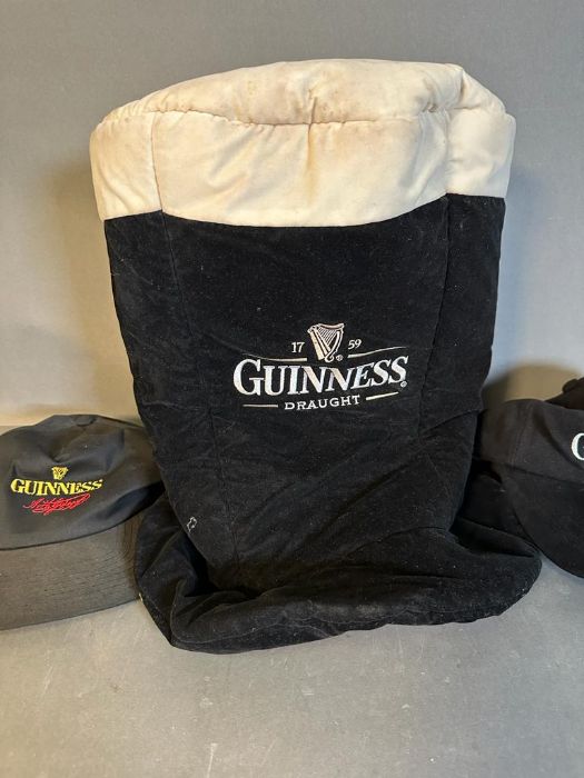 A collection of four Guinness baseball caps and a Guinness top hat - Image 3 of 4