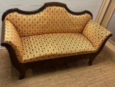 Louis style mahogany frame sofa (H98cm W169cm D61cm)