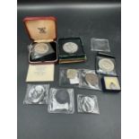 A selection of Great British coins and others to include Georgian 1799, Festival of Britain silver