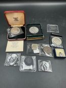 A selection of Great British coins and others to include Georgian 1799, Festival of Britain silver