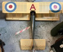 A model plane with RAF stickers (130cm x 146cm)