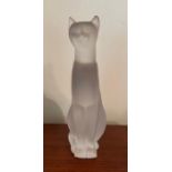 A Baccarat crystal Egyptian cat (H16cm)