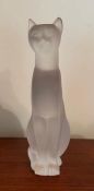 A Baccarat crystal Egyptian cat (H16cm)