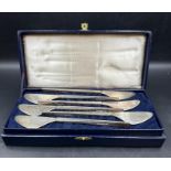A set of six silver knives by Graham Watling, hallmarked for London 1977 (Approximate Total Weight