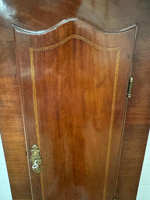 A mahogany inlaid eight day long case clock by Barwise of Cockermouth (H220cm) - Image 2 of 6