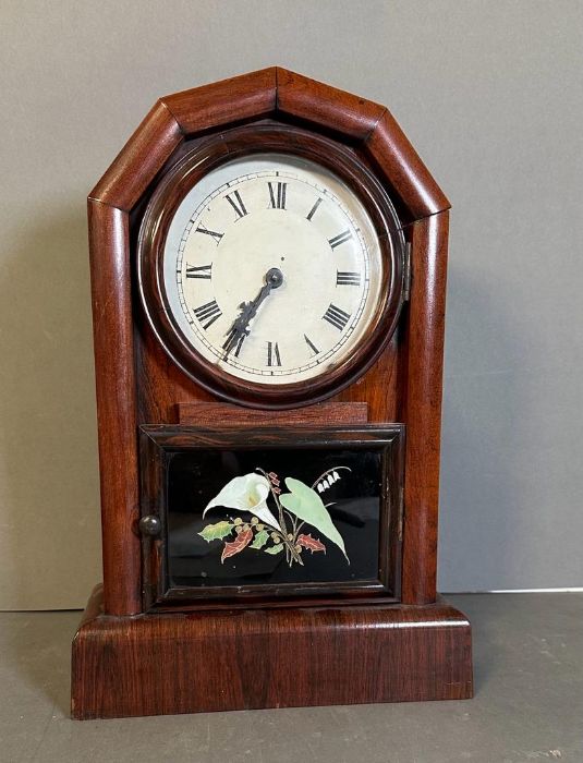 An eight day striking mantel clock by Jerome and Co of New Haven