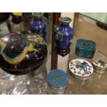 A selection of cloisonne