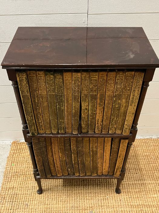 An Edwardian rosewood floor standing bookcase containing The Encyclopaedia Britamica books (H88cm - Image 3 of 8