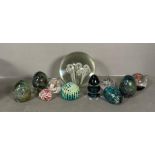 A selection of art glass, various makers and styles.