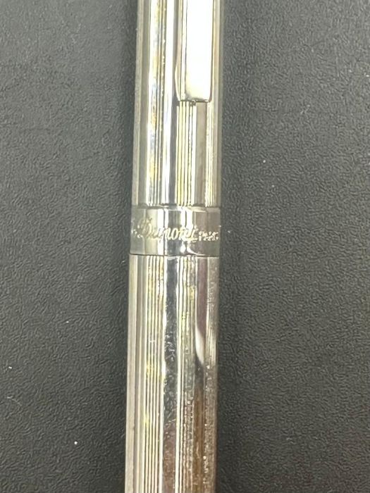 An S T Dupont silver ballpoint pen, boxed. - Image 4 of 4
