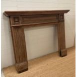 An 19th Century solid oak substantial fire surround (H139cm W182cm D28cm)