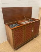 A "Dual" radiogram with reel to reel, turntable and storage under