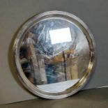 A Cristofle white metal tray 39cm diameter.
