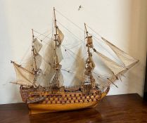 A model ship HMS Victory with stand (70cm x 60cm)