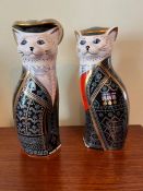 Royal Crown Derby "Royal Cats" Penny King and Queen paperweights