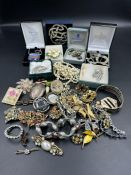 A volume of quality costume jewellery in various styles and ages.