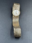 An Aviva 17 Jewels 9ct gold watch and bracelet (Approximate weight 24g)
