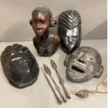 A selection of African tribal items