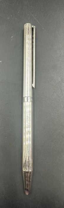 An S T Dupont silver ballpoint pen, boxed. - Image 3 of 4